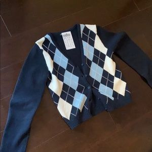 Brandy Melville checkered cardigan